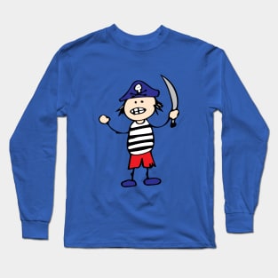 SHIPWRECK'D SARAH THE PIRATE KID (FROM MY BOOK 'HAIRY TALES' BY CLIFFORD JAMES HAYES) Long Sleeve T-Shirt